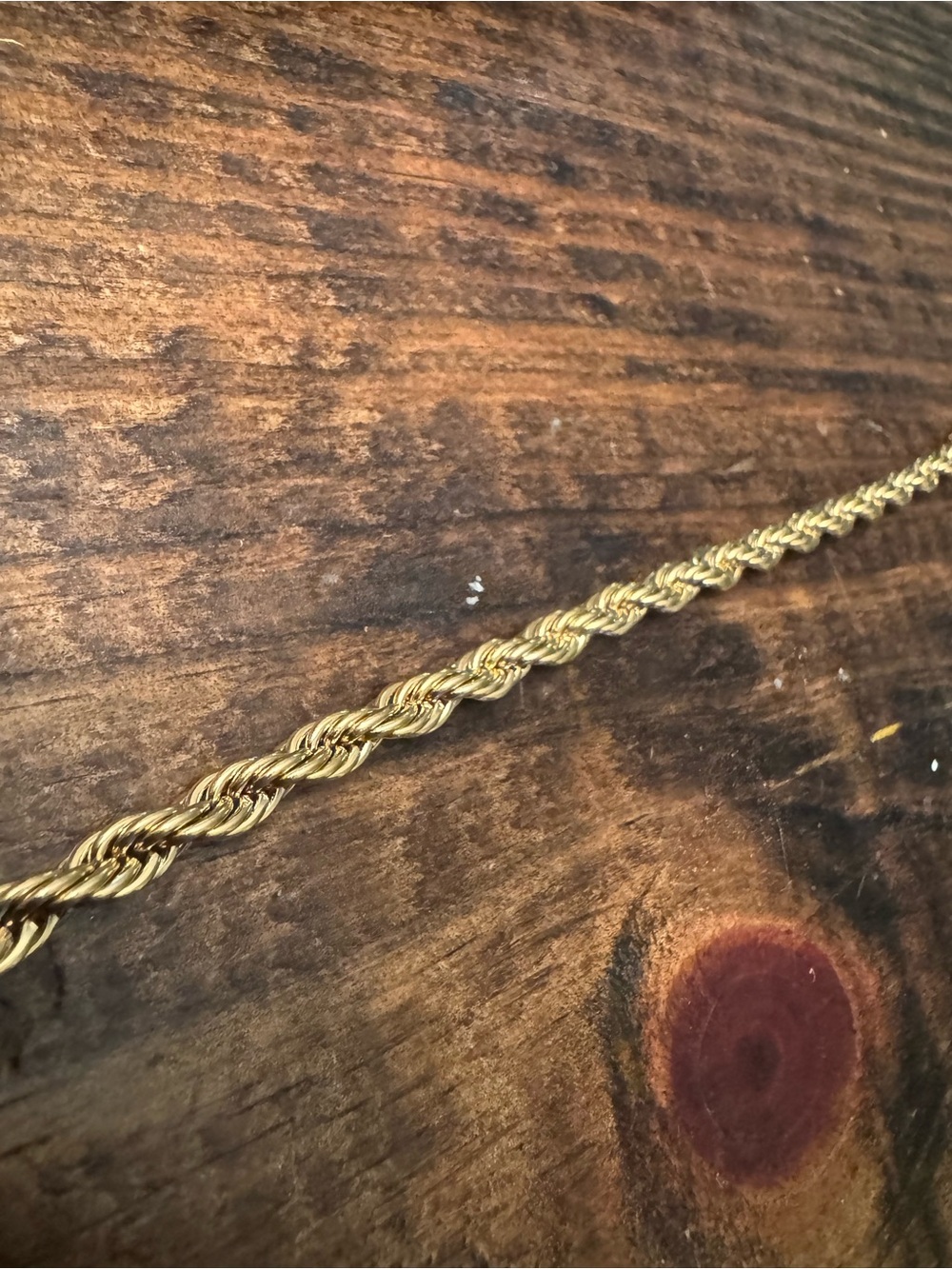 Gold Rope Chain Bracelet - Picture 2 of 3
